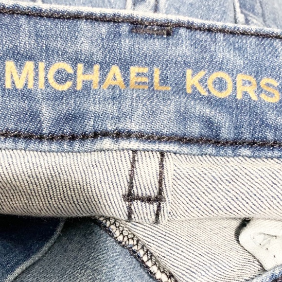 Michael Michael Kors Boyfriend Factory Faded Denim Jeans Darker Wash Size 2 - Picture 8 of 12